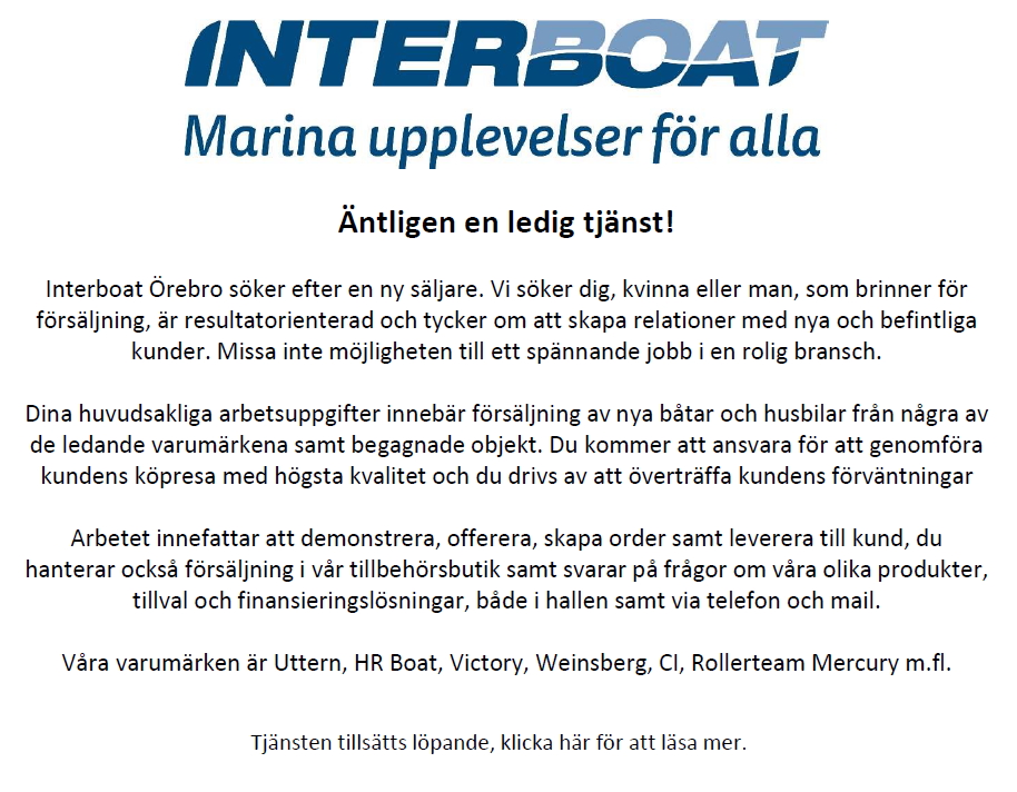 Startsida Interboat Örebro